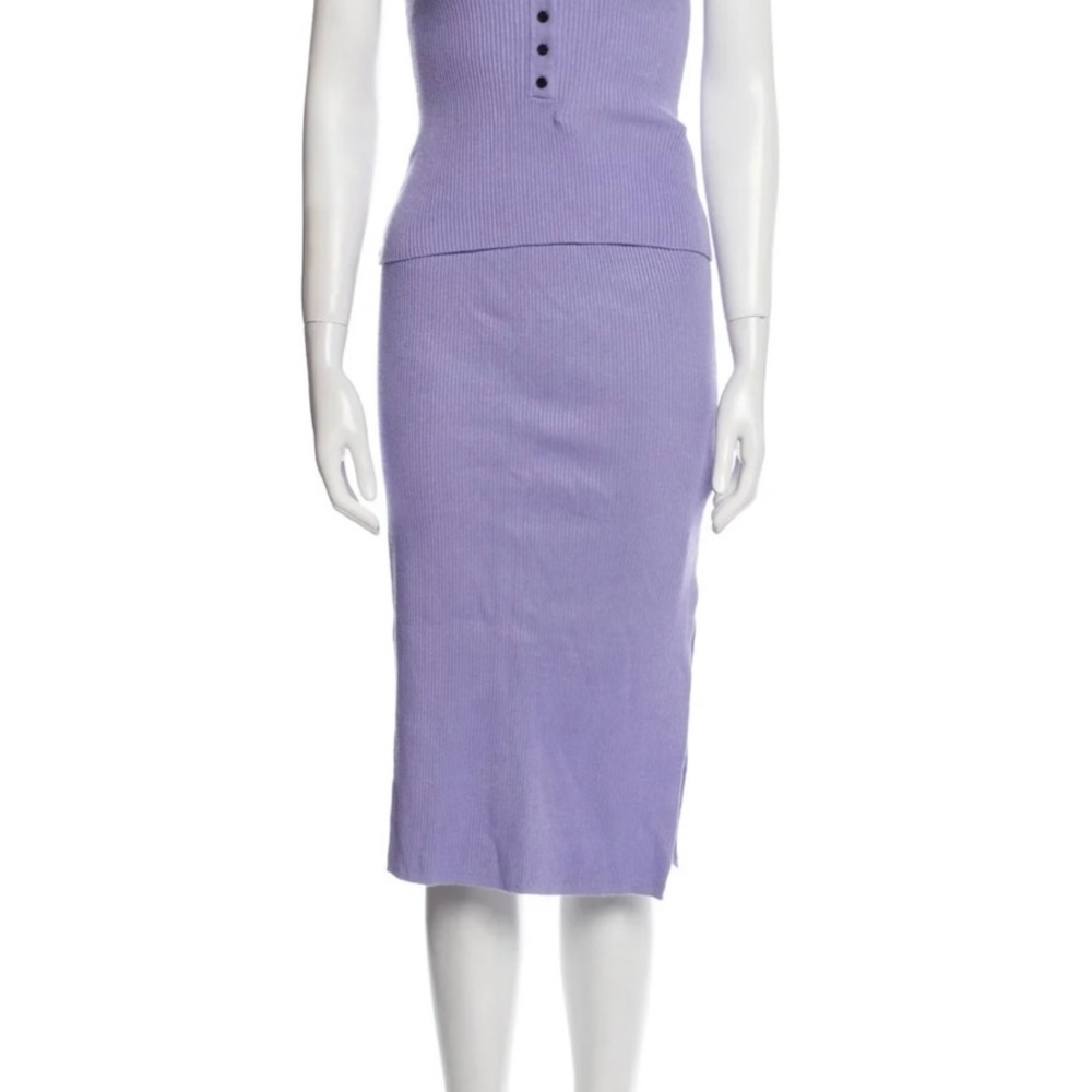House of Harlow 1960 Lavender Ribbed Knit Midi Skirt (Skirt Only!) - Picture 8 of 9